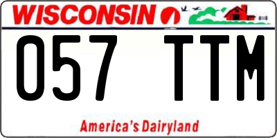 WI license plate 057TTM