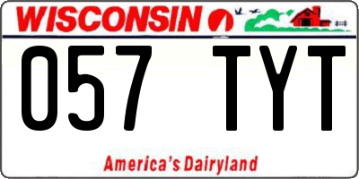 WI license plate 057TYT