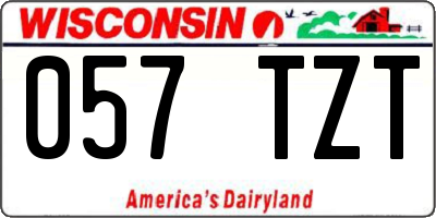 WI license plate 057TZT
