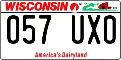 WI license plate 057UXO
