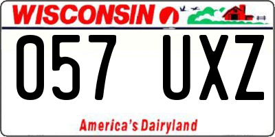 WI license plate 057UXZ