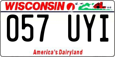 WI license plate 057UYI