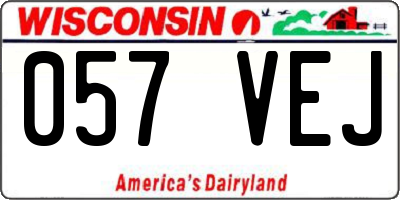WI license plate 057VEJ