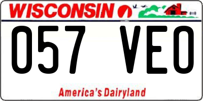WI license plate 057VEO