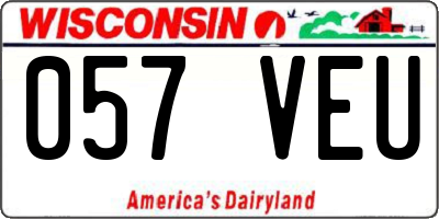 WI license plate 057VEU