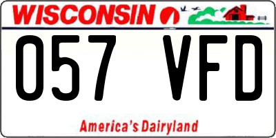 WI license plate 057VFD