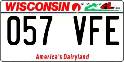 WI license plate 057VFE