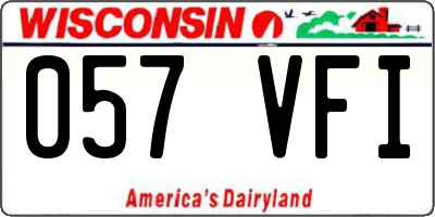 WI license plate 057VFI