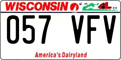 WI license plate 057VFV