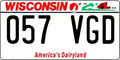 WI license plate 057VGD