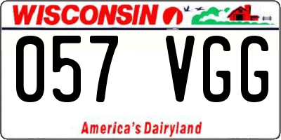 WI license plate 057VGG