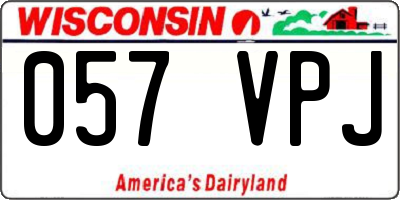 WI license plate 057VPJ
