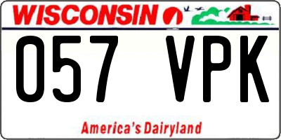 WI license plate 057VPK