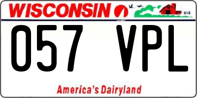 WI license plate 057VPL
