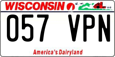 WI license plate 057VPN