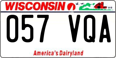 WI license plate 057VQA