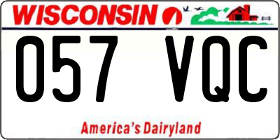 WI license plate 057VQC