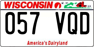WI license plate 057VQD