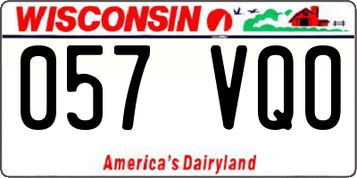 WI license plate 057VQO