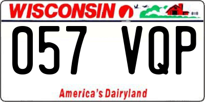 WI license plate 057VQP