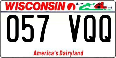 WI license plate 057VQQ