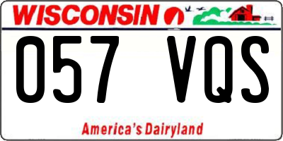WI license plate 057VQS