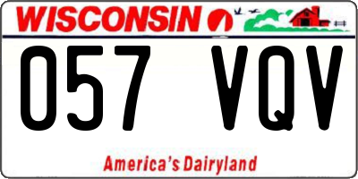 WI license plate 057VQV