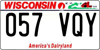 WI license plate 057VQY