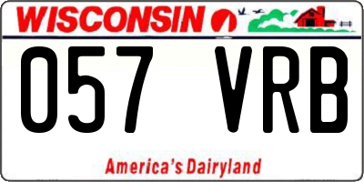 WI license plate 057VRB