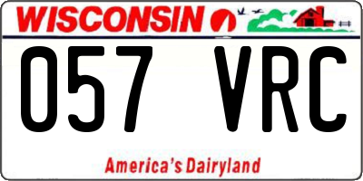 WI license plate 057VRC