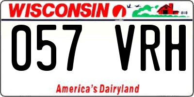 WI license plate 057VRH
