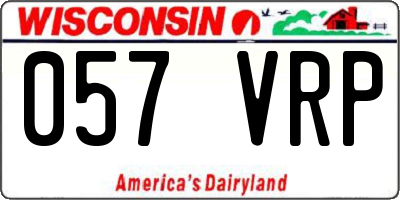 WI license plate 057VRP