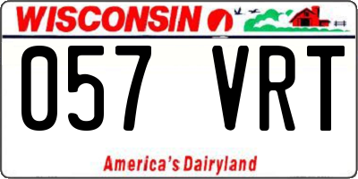 WI license plate 057VRT