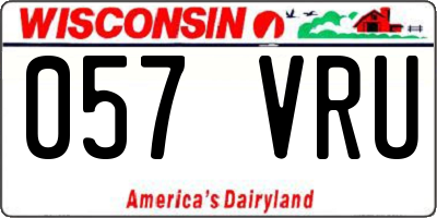 WI license plate 057VRU