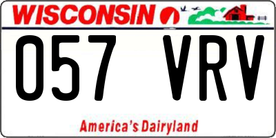 WI license plate 057VRV