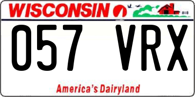 WI license plate 057VRX