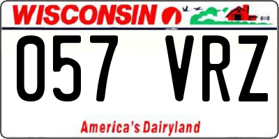 WI license plate 057VRZ