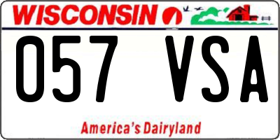 WI license plate 057VSA