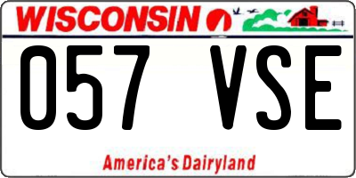 WI license plate 057VSE