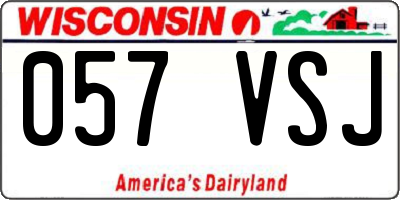 WI license plate 057VSJ