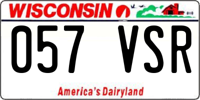 WI license plate 057VSR