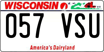 WI license plate 057VSU