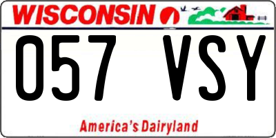 WI license plate 057VSY