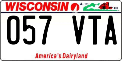 WI license plate 057VTA