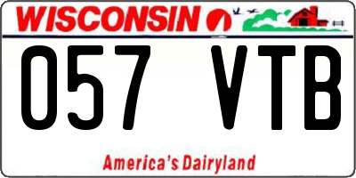 WI license plate 057VTB