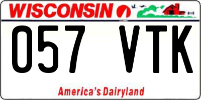 WI license plate 057VTK