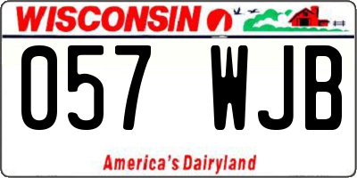 WI license plate 057WJB