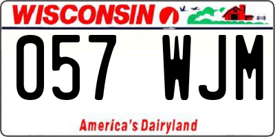 WI license plate 057WJM