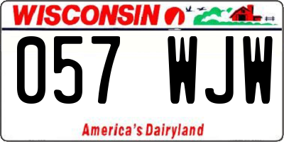 WI license plate 057WJW