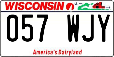 WI license plate 057WJY